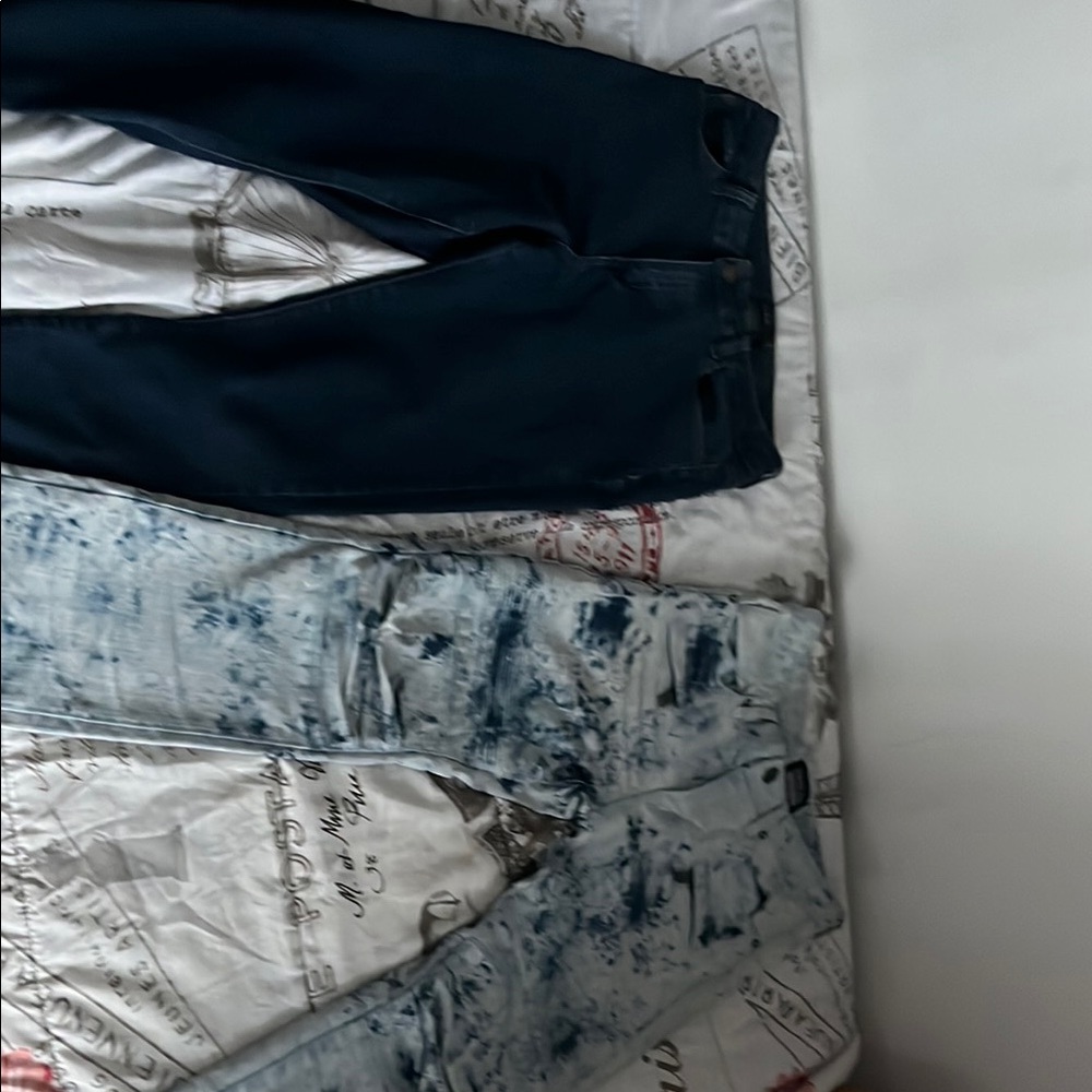 Stylish Blue and Tie-Dye Jeans